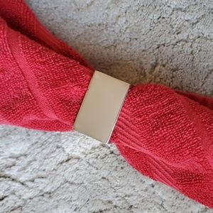 Square silver napkin rings 1.5"